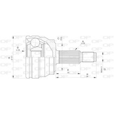 CVJ5580.10 OPEN PARTS Шарнирный комплект, Привідний вал