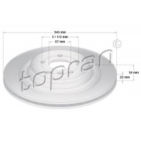 409 488 TOPRAN Гальмівний диск