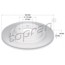 409 488 TOPRAN Гальмівний диск