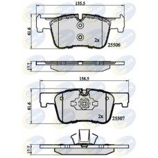 CBP02130 COMLINE Комплект гальмівних колодок дисковий гальм