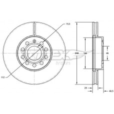 TX 71-31 TOMEX Brakes Гальмівний диск