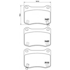 P 83 134 BREMBO Комплект гальмівних колодок дисковий гальм