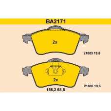 BA2171 BARUM Комплект гальмівних колодок дисковий гальм