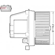 DEA33003 DENSO Вентилятор салону