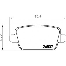 8DB 355 039-701 HELLA Комплект гальмівних колодок дисковий гальм