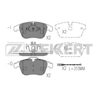BS-1316 ZEKKERT Комплект гальмівних колодок дисковий гальм