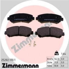 25202.170.1 ZIMMERMANN Комплект гальмівних колодок дисковий гальм