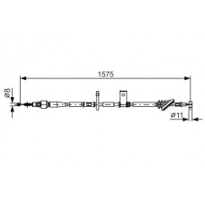 1 987 482 095 BOSCH Тросик, cтояночный тормоз