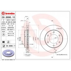 09.9996.10 BREMBO Гальмівний диск