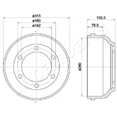 TA-0318 JAPANPARTS Гальмівний барабан