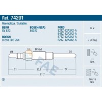 74201 FAE Свічка розжарювання