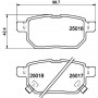 8DB 355 014-991 HELLA Комплект гальмівних колодок, дискове гальмо