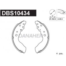 DBS10434 DANAHER Комплект гальмівних колодок