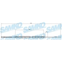 C0657B SAMKO Тросик, cтояночный тормоз