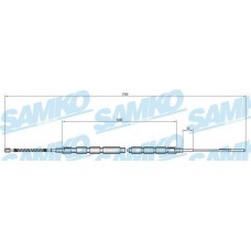 C0657B SAMKO Тросик, cтояночный тормоз