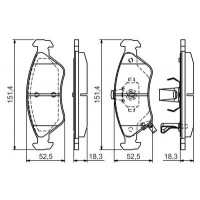 0 986 495 067 BOSCH Комплект гальмівних колодок, дискове гальмо