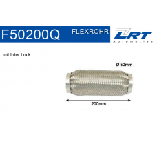 F50200Q LRT Гофрована труба вихлопна система