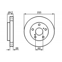 0 986 478 726 BOSCH Гальмівний диск