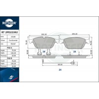 RT 2PD22392 ROTINGER Комплект гальмівних колодок дисковий гальм