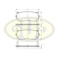 GBP880170 G.U.D. КомплеК т гальмівних колодок, дискове гальмо