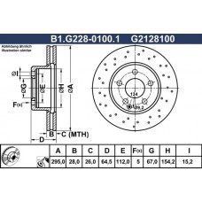 B1.G228-0100.1 GALFER Гальмівний диск