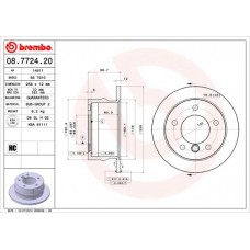 08.7724.20 BREMBO Гальмівний диск