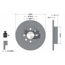 BDS1390 BENDIX Braking Гальмівний диск