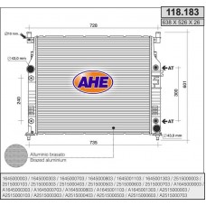 118.183 AHE Радіатор охолодження двигуна
