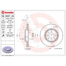 09.5527.24 BREMBO Гальмівний диск