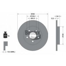 BDS1360 BENDIX Braking Гальмівний диск