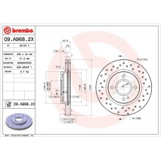 09.A968.2X BREMBO Гальмівний диск