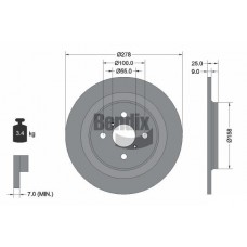 BDS1376 BENDIX Braking Гальмівний диск