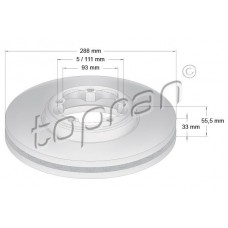 305 047 TOPRAN Гальмівний диск