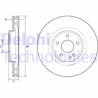 BG4659C DELPHI Гальмівний диск