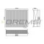 FA1380 BREMSI Повітряний фільтр