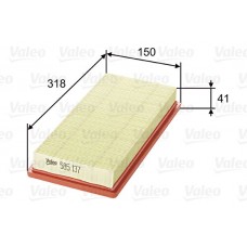 585137 VALEO Повітряний фільтр