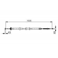 1 987 482 394 BOSCH Тросик, cтояночный тормоз