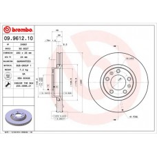09.9612.10 BREMBO Гальмівний диск