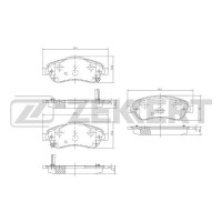 BS-1753 ZEKKERT Комплект гальмівних колодок дисковий гальм