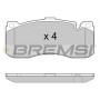 BP3472 BREMSI Комплект гальмівних колодок дисковий гальм