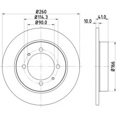 8DD 355 105-471 HELLA Гальмівний диск