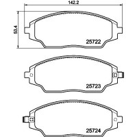 8DB 355 039-781 HELLA Комплект гальмівних колодок дисковий гальм