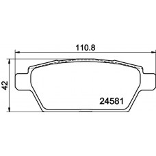 8DB 355 029-081 HELLA КомплеК т гальмівних колодок, дискове гальмо