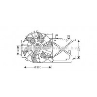 OL7516 AVA QUALITY COOLING Вентилятор охолодження двигуна