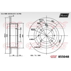 855048 MAXTECH Гальмівний диск