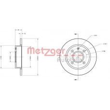 6110243 METZGER Гальмівний диск