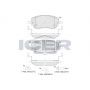 182427 ICER КомплеК т гальмівних колодок, дискове гальмо