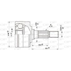 CVJ5483.10 OPEN PARTS Шарнирный комплект, Привідний вал