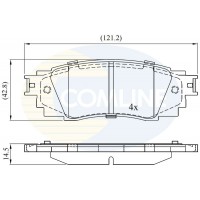CBP02430 COMLINE Комплект гальмівних колодок дисковий гальм