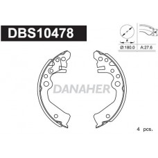 DBS10478 DANAHER Комплект гальмівних колодок